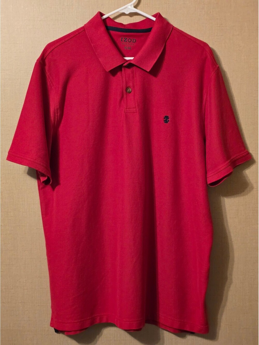 IZOD Men's Advantage Performance Polo Shirt Short Sleeve Red Size XL